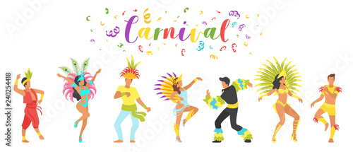 Carnival dancer silhouette.