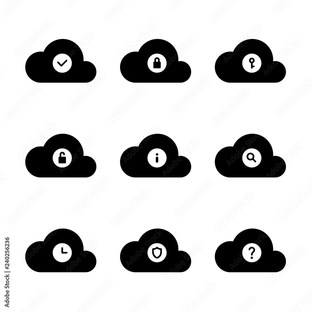 Cloud Service Icon Set Cloud Service Icon Set
