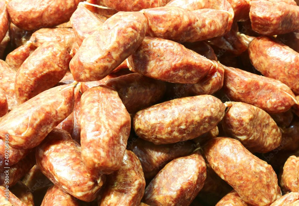 sausage made with wild boar meat a typical Italian cuisine sausage made with wild boar meat a typical Italian cuisine