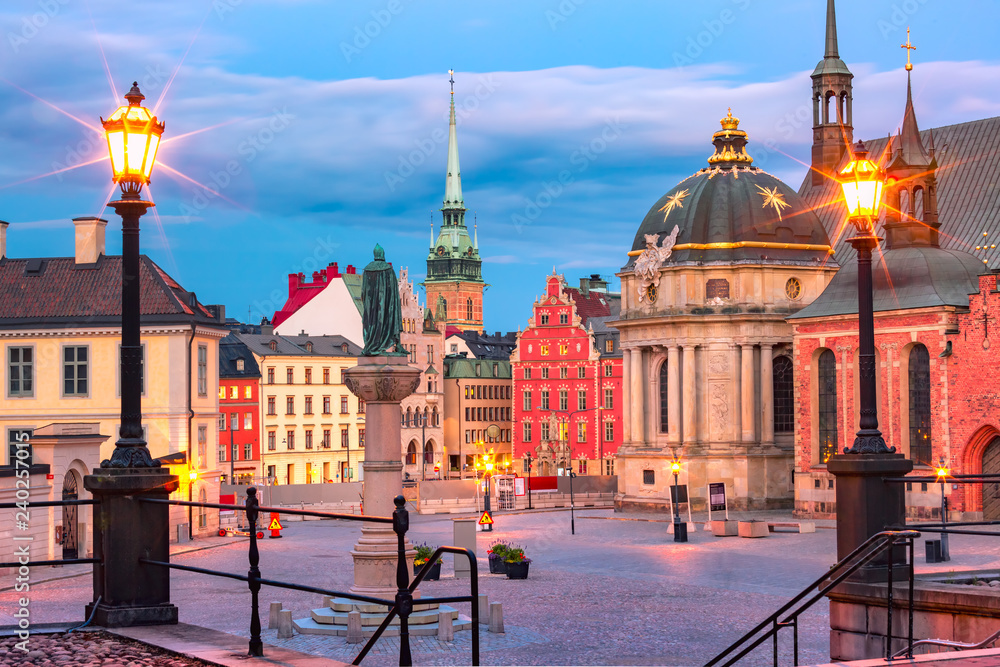 Fototapeta premium Birger Jarls torg in Stockholm, Sweden