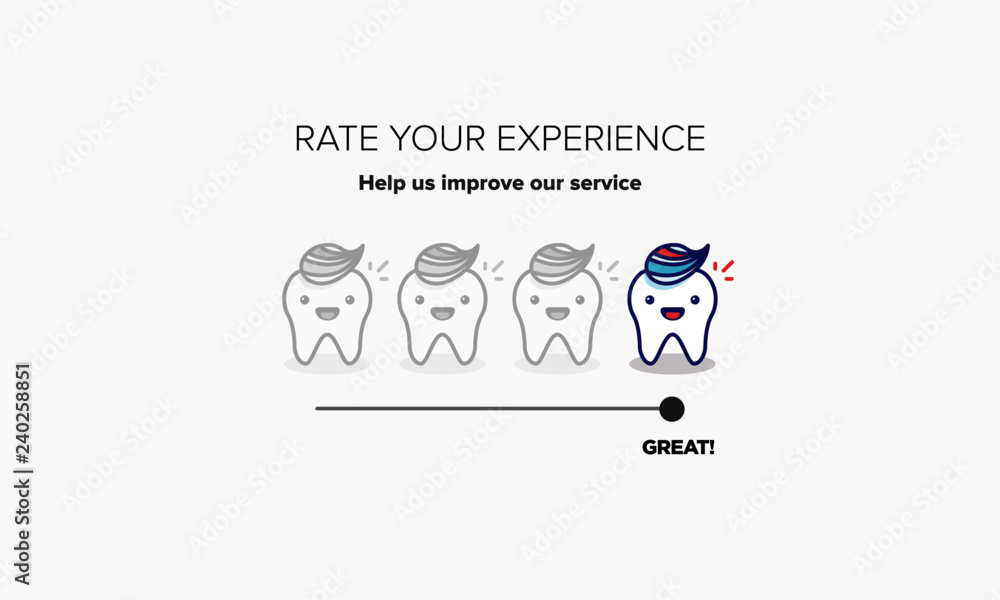 Fototapeta premium Teeth Health Rating Scale