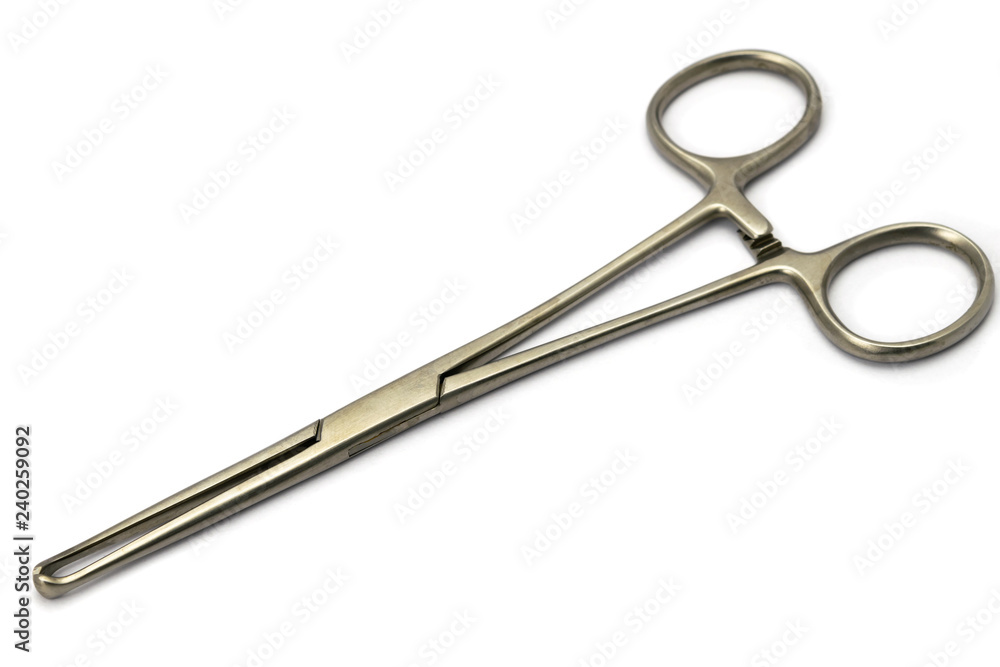Allis tissue forceps on the white background Allis tissue forceps on the white background