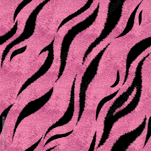 Seamless pink tiger skin pattern. Glamorous tiger skin print  texture  background.