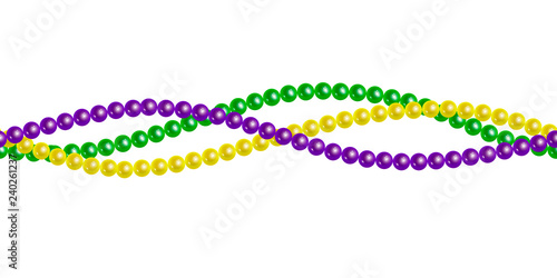 Seamless horizontal background realistic beads