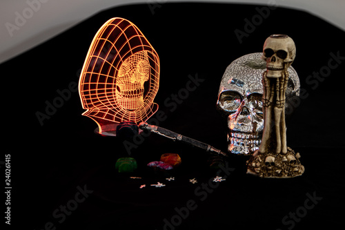skull crayon mort