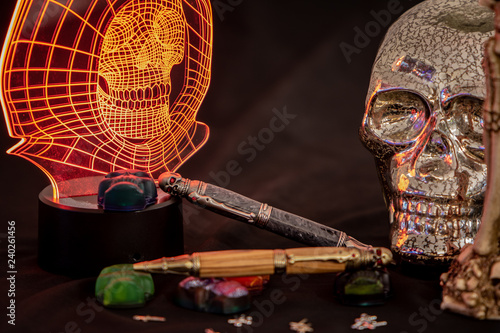 crayon skull mort