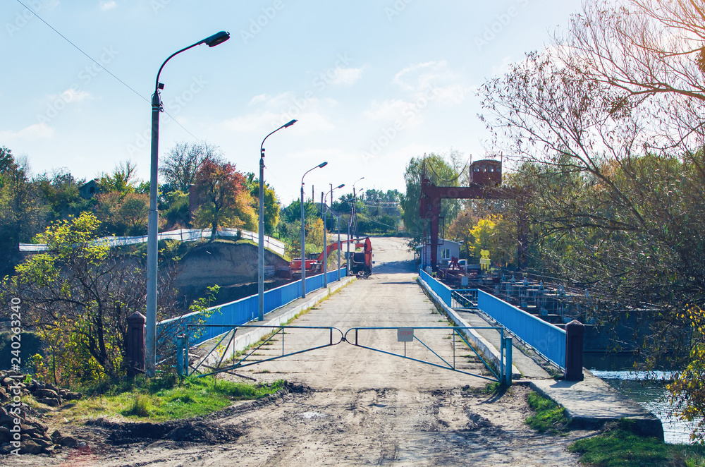 Dam and lock system on the river