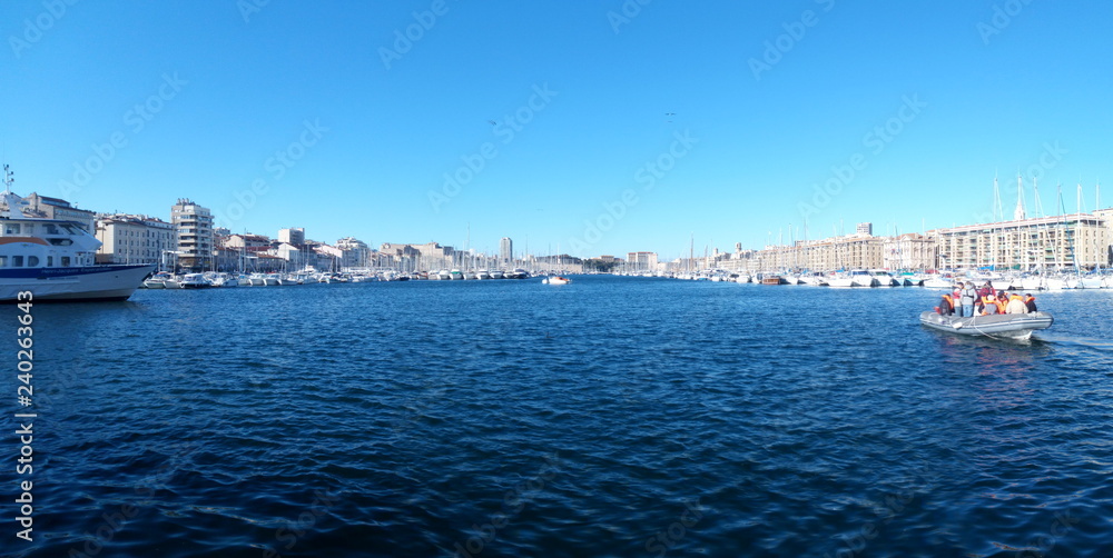 Vieux port de Marseille, sud de la France 