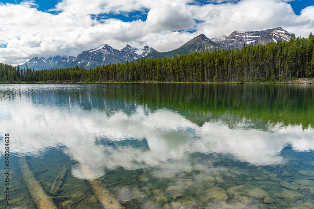Naklejka premium Herbert Lake, Alberta, Canada