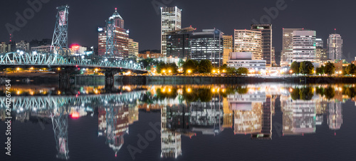 Portland, Oregon Night Skyline