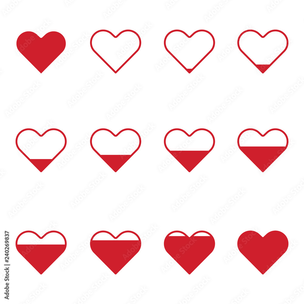 Heart Red Icon line Vector , Love Symbol Valentine's Day Heart Red Icon line Vector , Love Symbol Valentine's Day