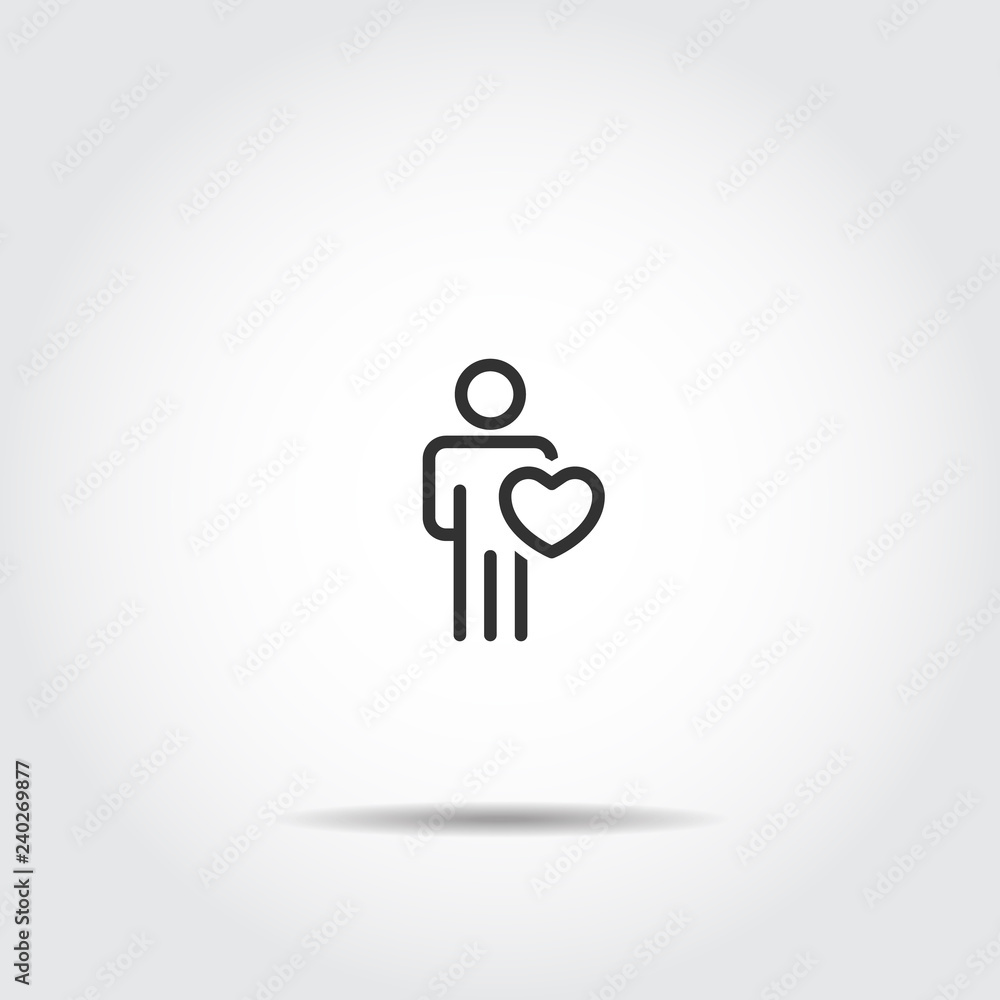 People Heart Icon Vector People Heart Icon Vector
