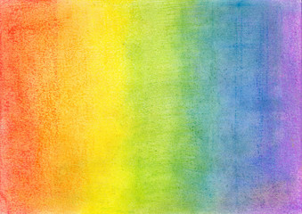 Colorful rainbow chalk pastel background / soft pastel. Handdrawn rainbow gradient, rough texture.