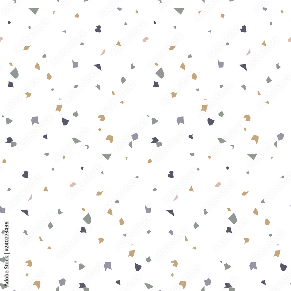 Abstract seamless pattern in terrazzo style. Vector wallpaper. Modern ...