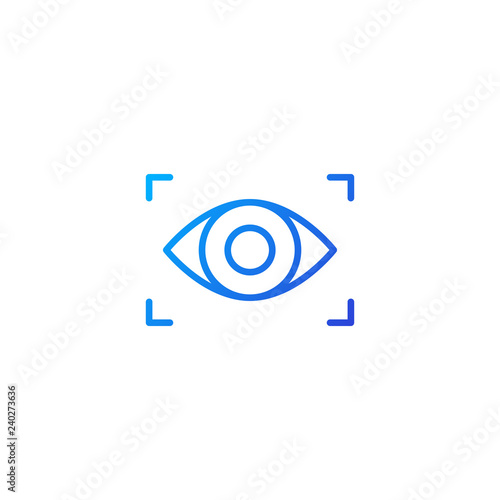 Eye scan vector icon