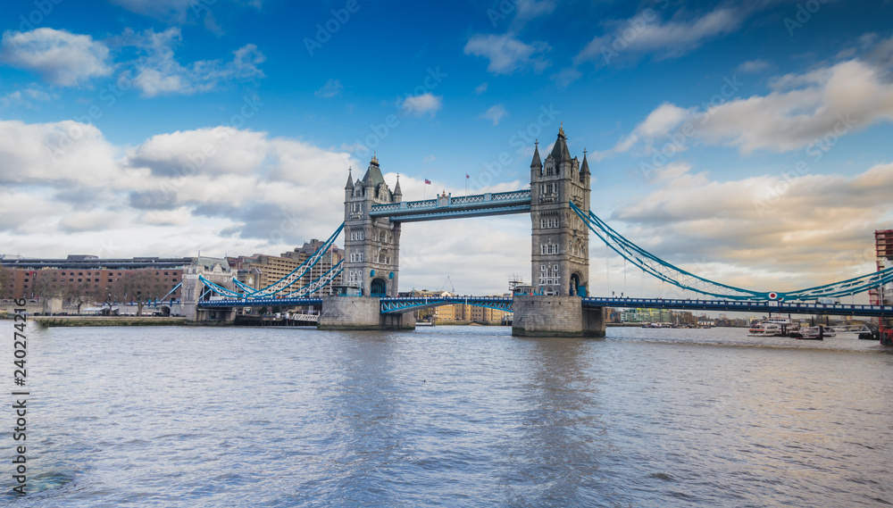 Tower Bridge London, River Thames UK - Stock image - Stock image