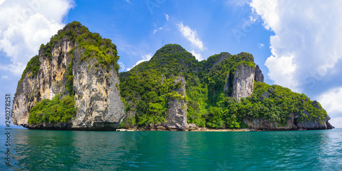 Panorama of Ko Poda island. Andaman Sea, Krabi Province, Southern Thailand