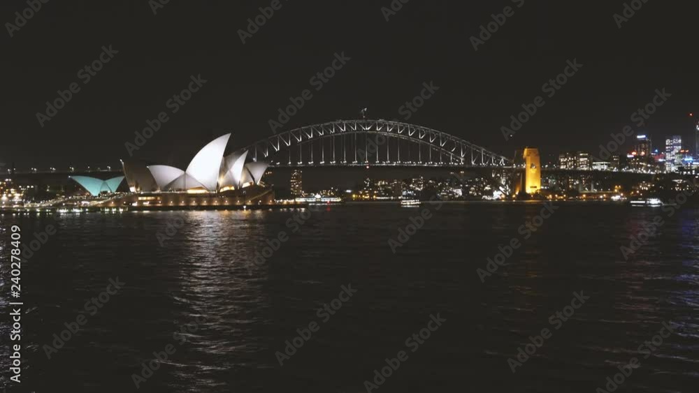 Night scene at Sydney city skyline. Night scene at Sydney city skyline.
