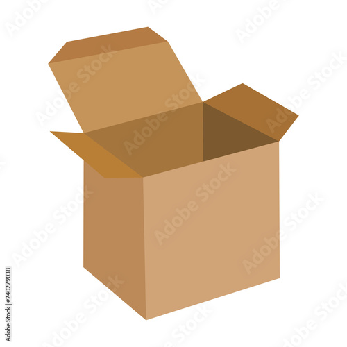 Open flat box. vector illustration icon eps 10