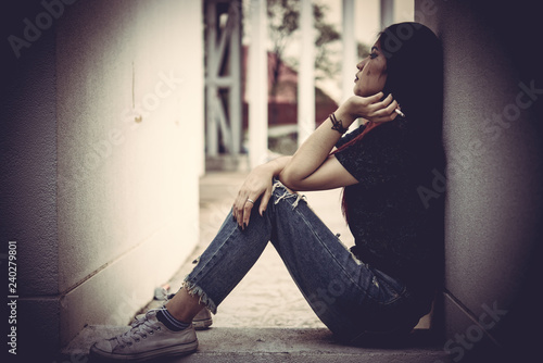 Asian women are drug addicts to inject heroin into their veins,Flakka drug or zombie drug is dangerous life-threatening,Thailand no to drug concept