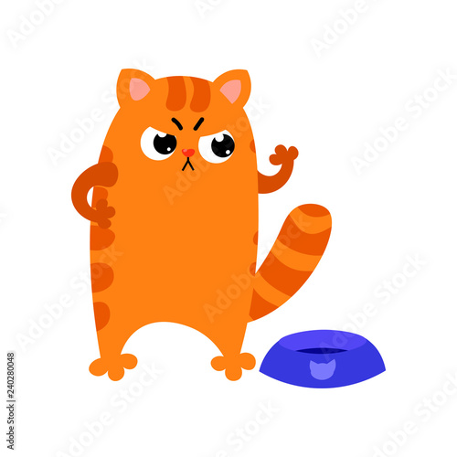  ute red cat with big black eyes and a nose in the form of a heart spends its free time.