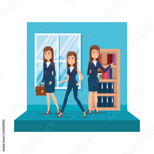 group of businesswomen in the office