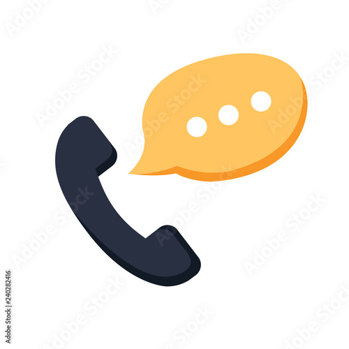 telephone conversation Phone sign icon. Call center, communication icon Phone cell symbol. Chatting or call center