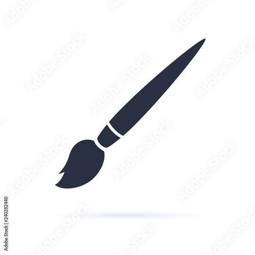 Paint brush icon vector, solid logo illustration, pictogram isolated. Artist work tool, painting icon or art symbol