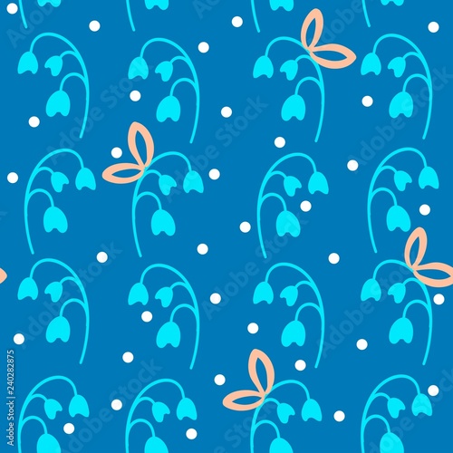 floral ornament with butterfly on a dark blue color