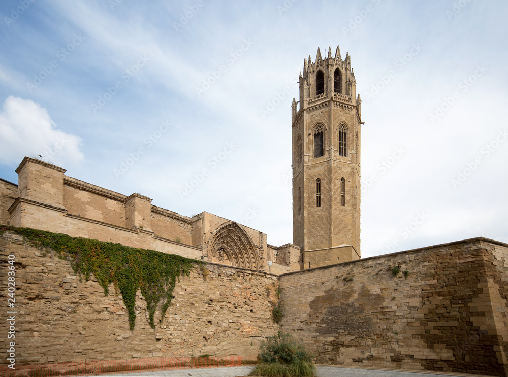 La Seu Vella (The Old Cathedral) of Lleida (Lerida) city in Catalonia, Spain