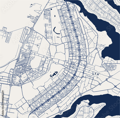 map of the city of Brasilia, capital of Brazil photo