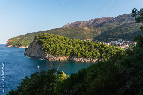 Scenic view of the sea and mountains, Montenegro