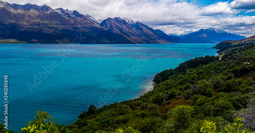 lake and mountains