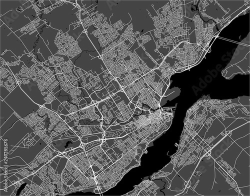 Map of the city of Quebec, Canada photo