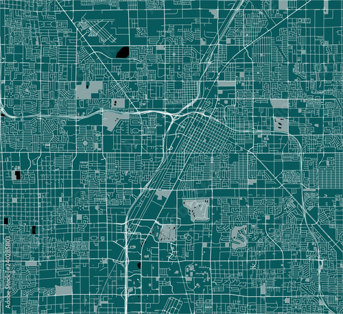 map of the city of Las Vegas, Nevada, USA