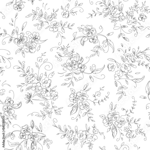 seamless  abstract floral background
