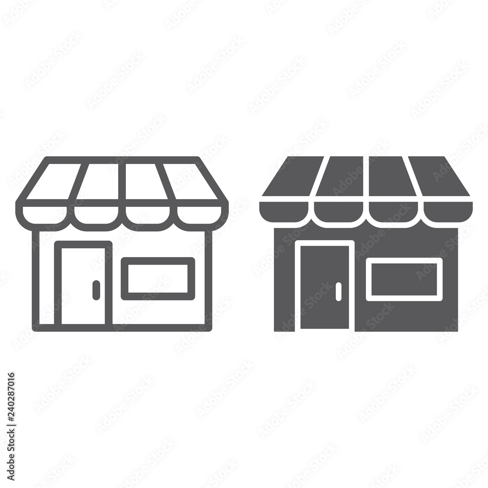 Marketplace line and glyph icon, shop and store, market sign, vector graphics, a linear pattern on a white background. Marketplace line and glyph icon, shop and store, market sign, vector graphics, a linear pattern on a white background.