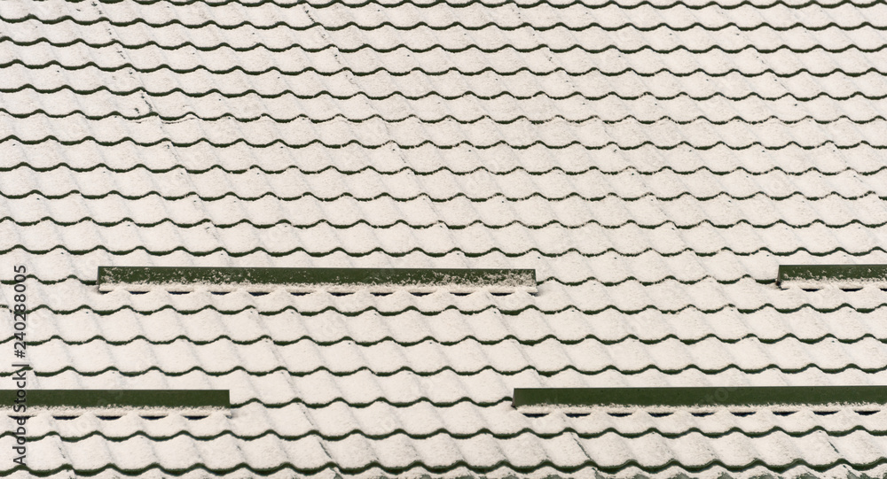 snow on the roof of houses snow on the roof of houses