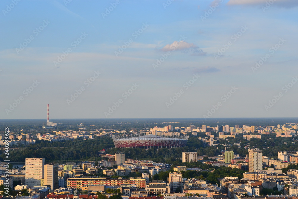 Top view of Warsaw