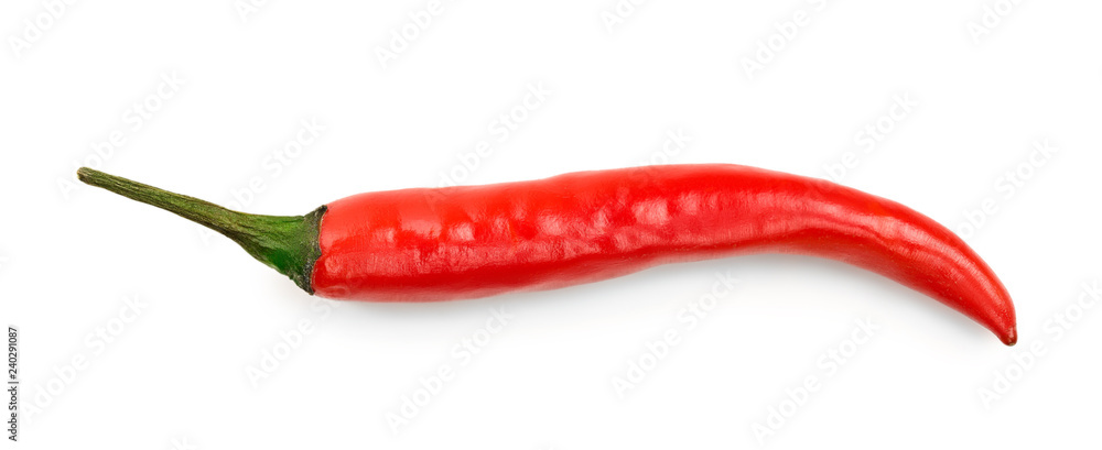 red hot chili peppers isolated on white background. Top view. Flat lay red hot chili peppers isolated on white background. Top view. Flat lay