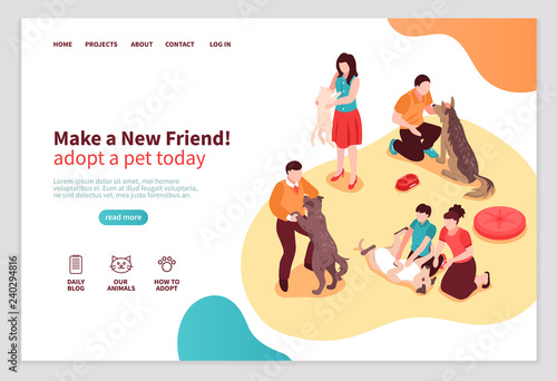 Animal Shelter Isometric Web Page