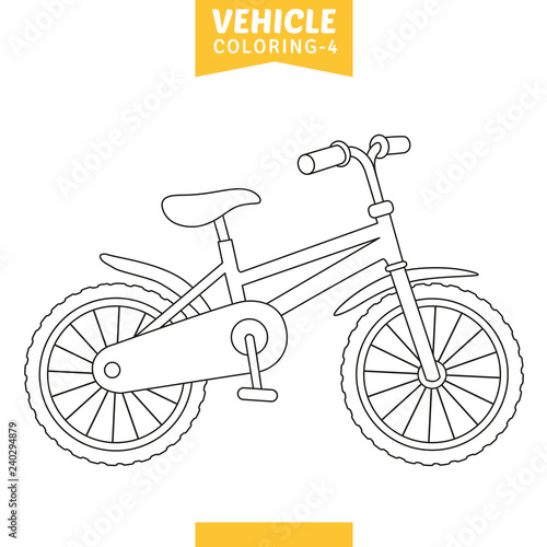 Vector Illustration Of Vehicle Coloring Page