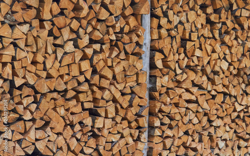 Wood Stacked for Fire