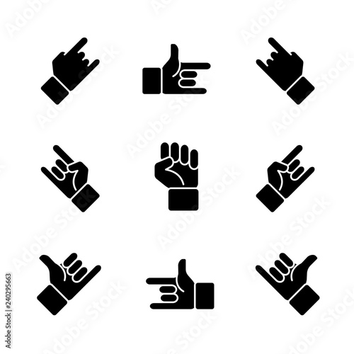 Hand Gestures Icon Set