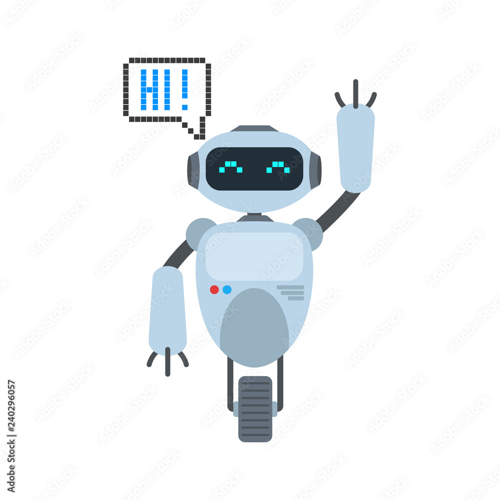 Frendly robot illustration. Vector illustration. Frendly robot illustration. Vector illustration.