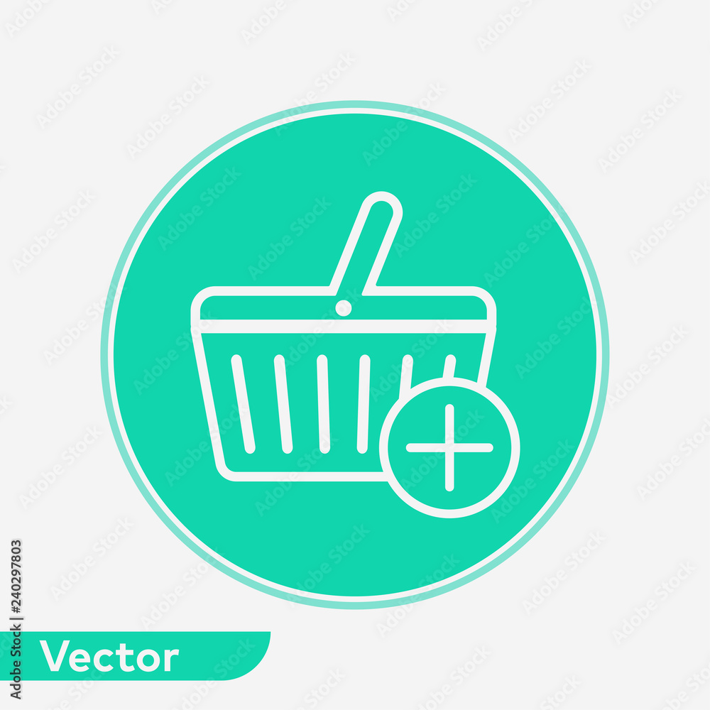 Shopping basket vector icon sign symbol Shopping basket vector icon sign symbol