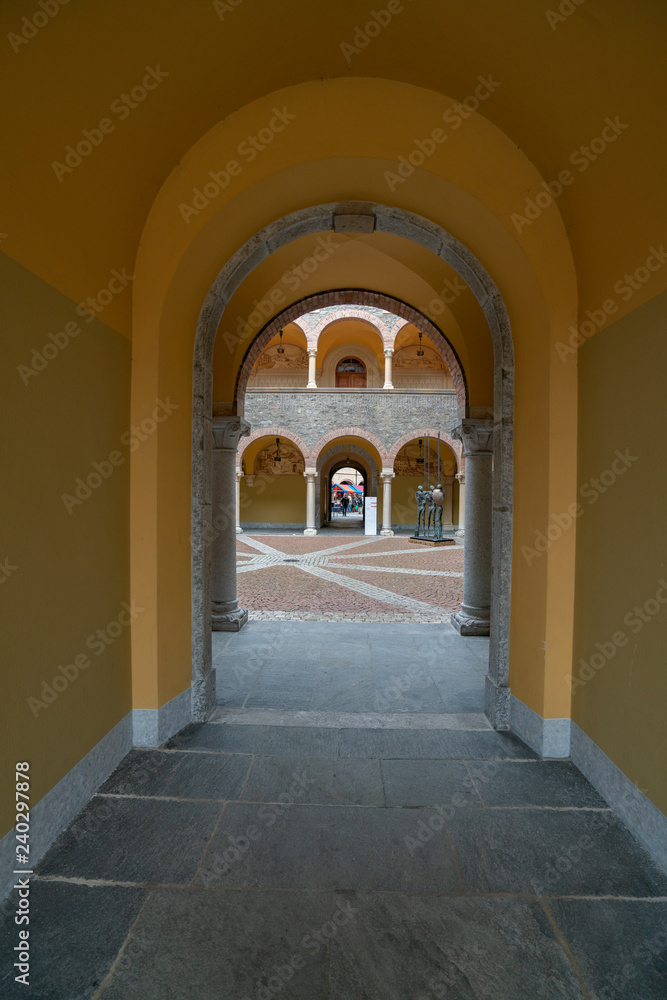 arch of an old building in Bellinzona, Switzerland