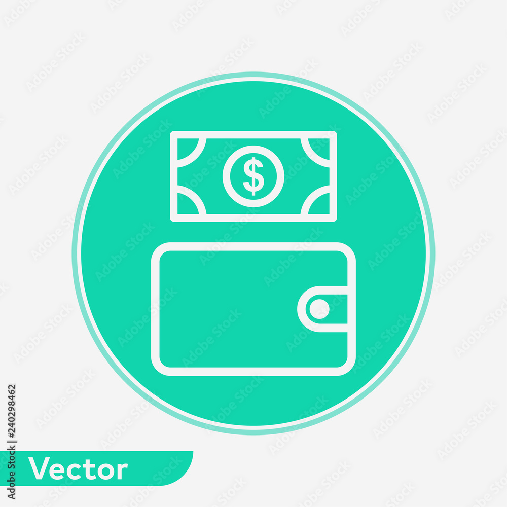 Wallet vector icon sign symbol Wallet vector icon sign symbol