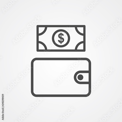 Wallet vector icon sign symbol