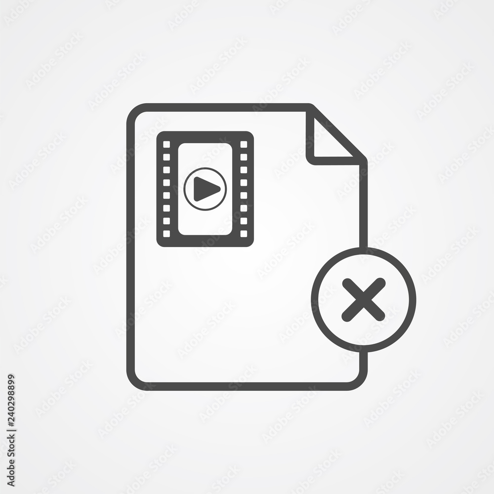 Remove file vector icon sign symbol Remove file vector icon sign symbol